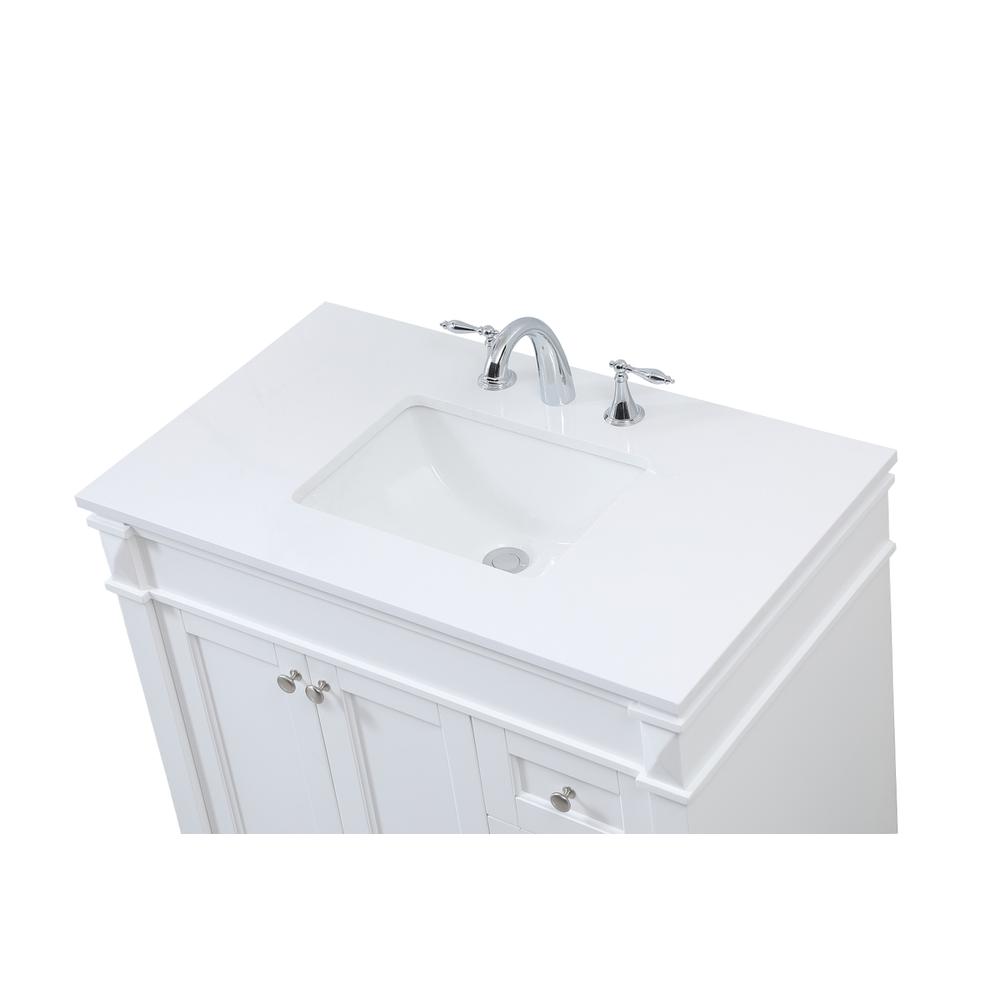 36 inch Single bathroom vanity in white. Picture 10