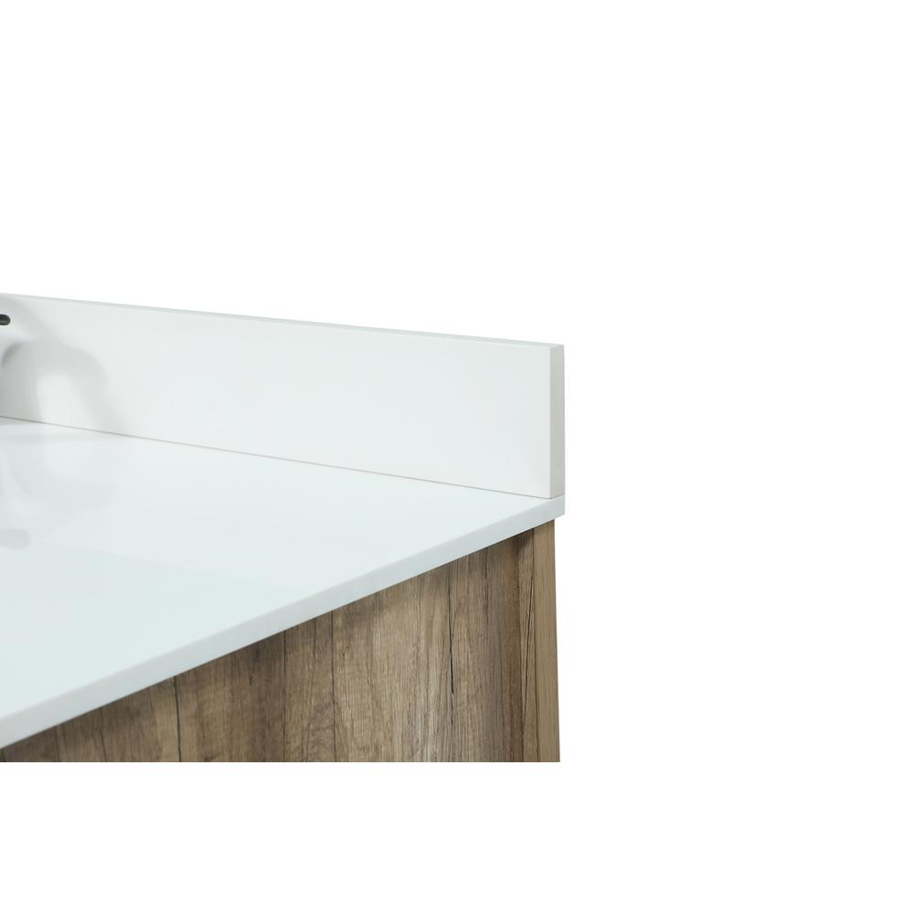36 inch Single bathroom vanity in natural oak with backsplash. Picture 11