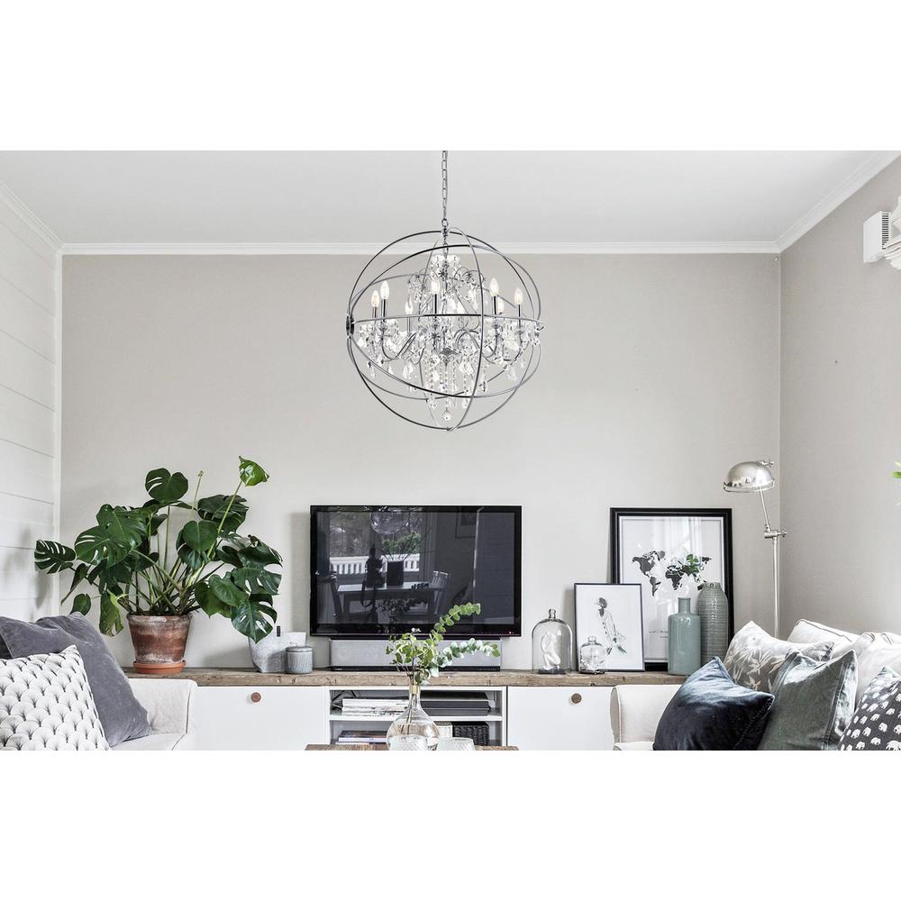 Cordelia 8 Light Chrome Crystal Pendant. Picture 7