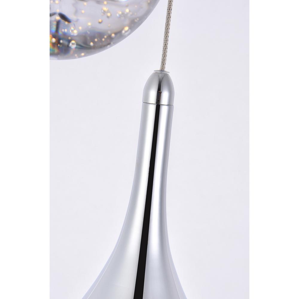 Amherst Collection LED 5-light chandelier 15in x 9in chrome finish. Picture 4