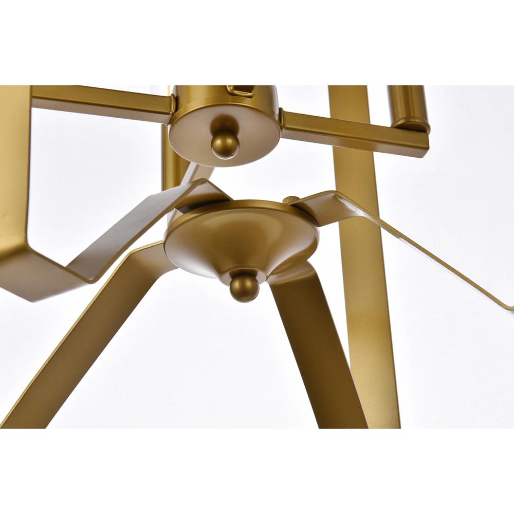 Hoffman 4 lights pendant in brass. Picture 3