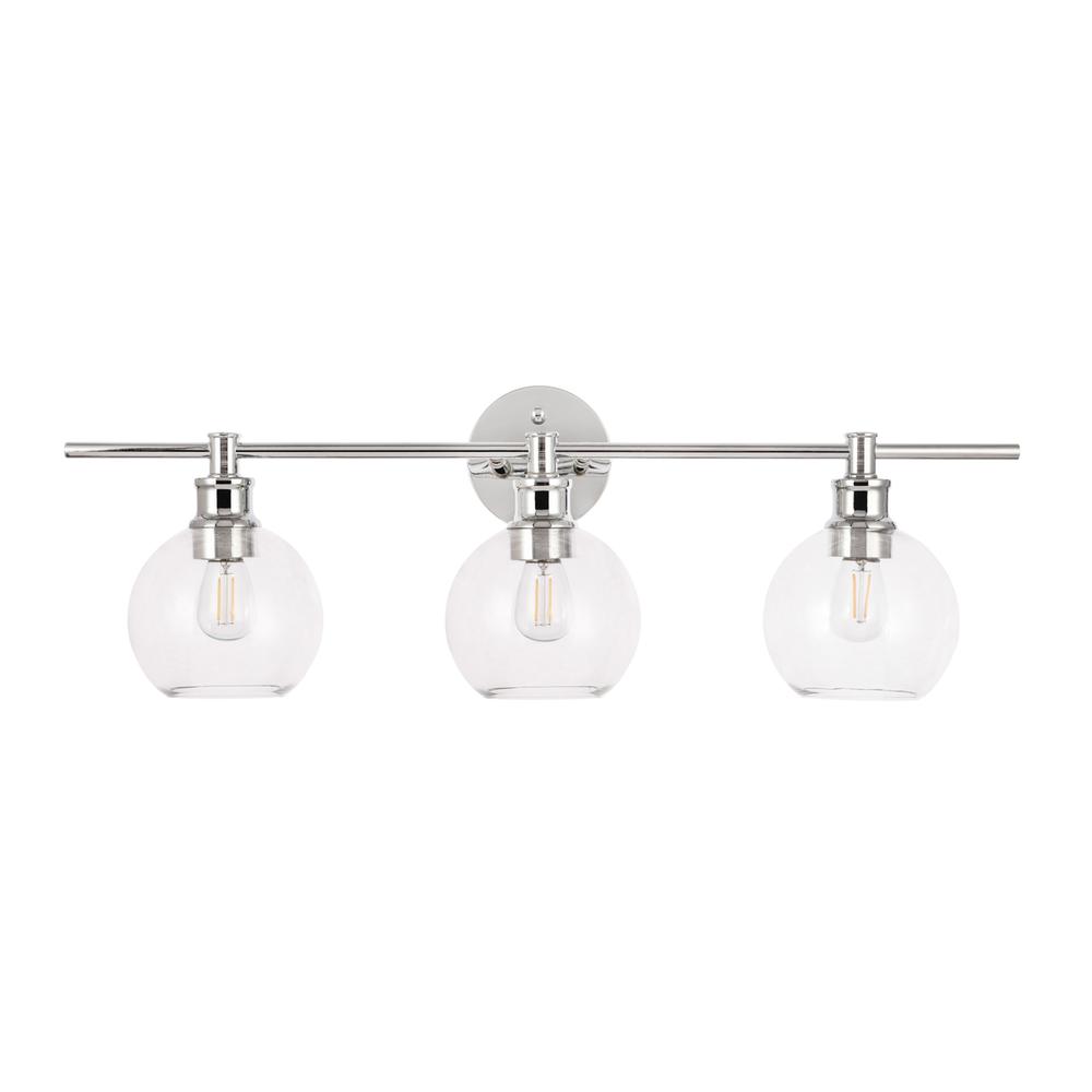 Collier 3 light Chrome and Clear glass Wall sconce. Picture 10