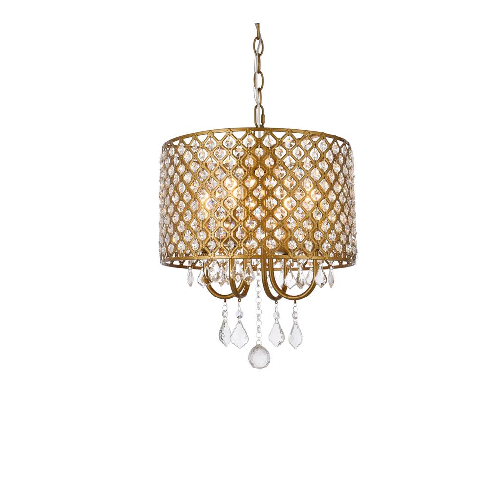 Elise 14 inch pendant in brass. Picture 2