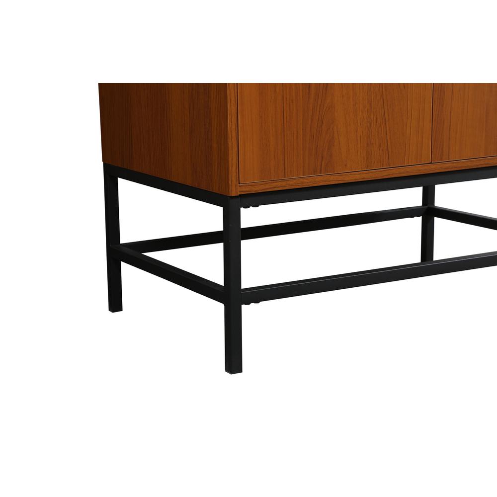 30 inch Single bathroom vanity in teak with backsplash. Picture 13
