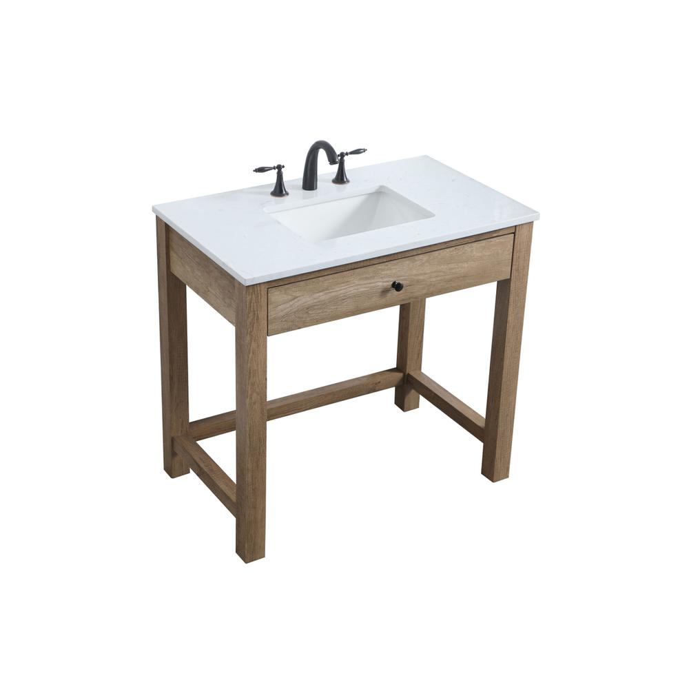 36 Inch ADA Compliant Bathroom Vanity In Natural Oak. Picture 8