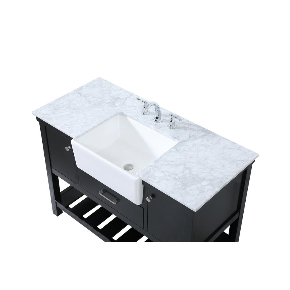 48 inch Single bathroom vanity in black. Picture 10