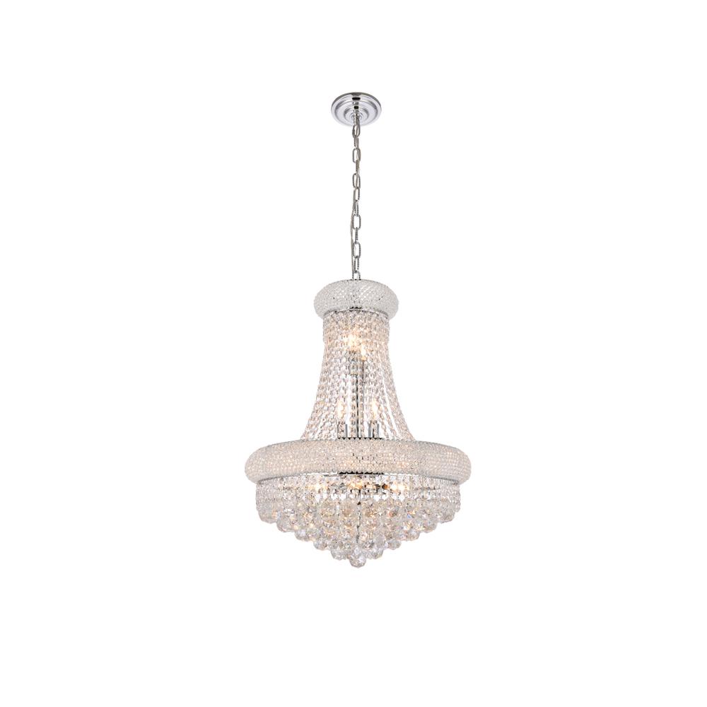 Primo 14 light Chrome Chandelier Clear Royal Cut Crystal. Picture 1