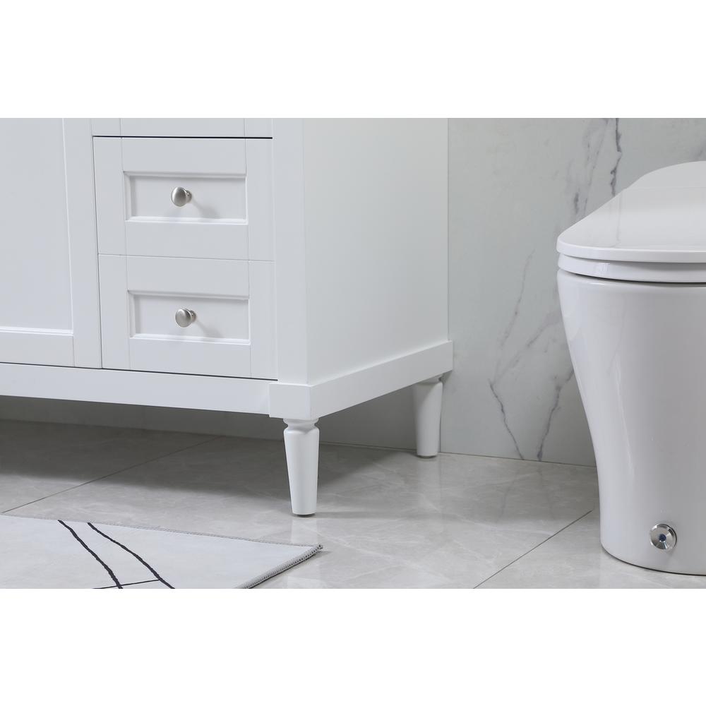 42 inch Single bathroom vanity in white with backsplash. Picture 6