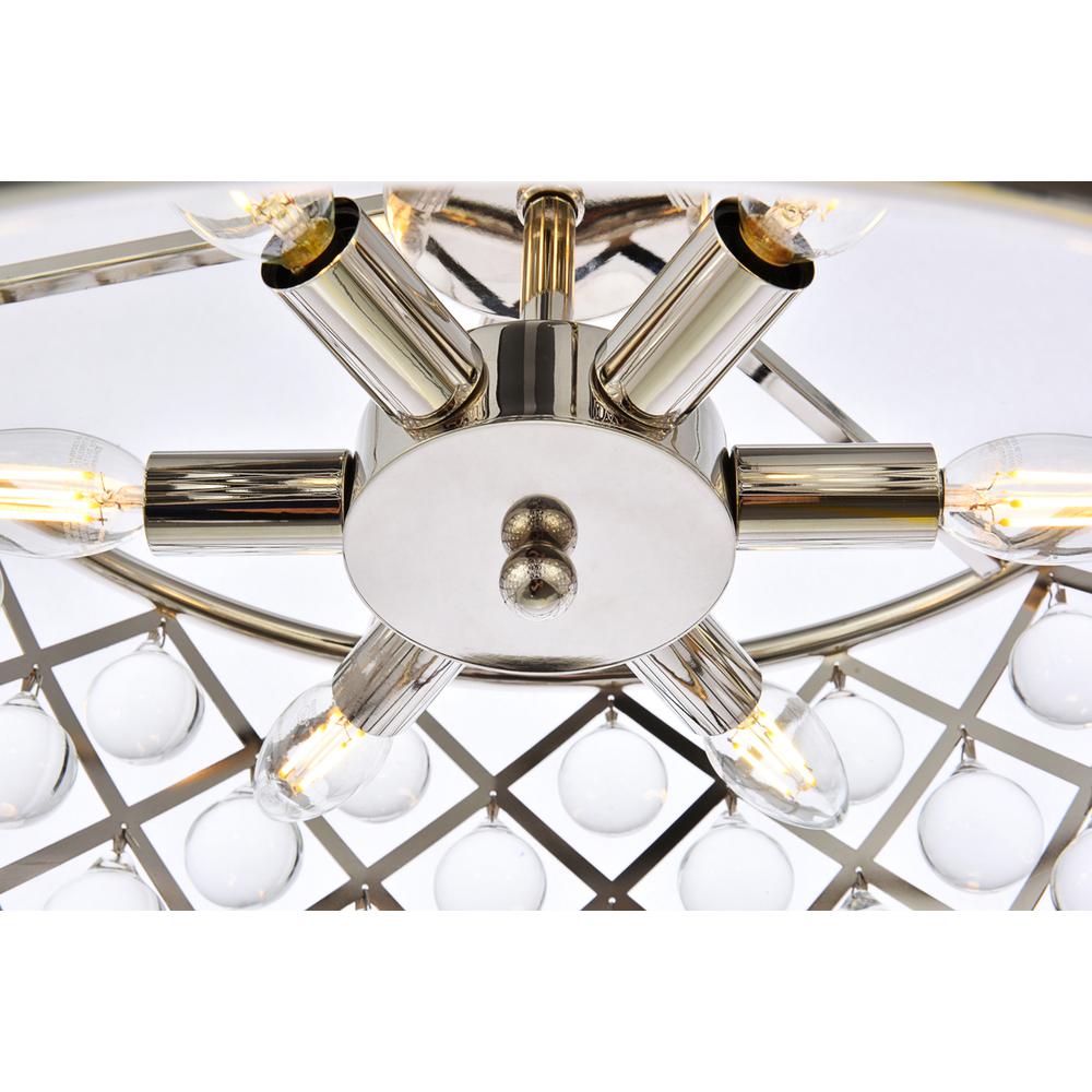 Madison 6 light polished nickel Pendant Clear Royal Cut Crystal. Picture 5