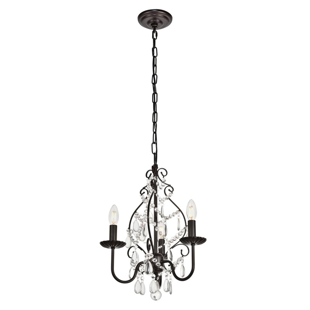 BLAISE Collection Pendant D15 H20 Lt:3 Oil rubbed bronze Finish. Picture 2