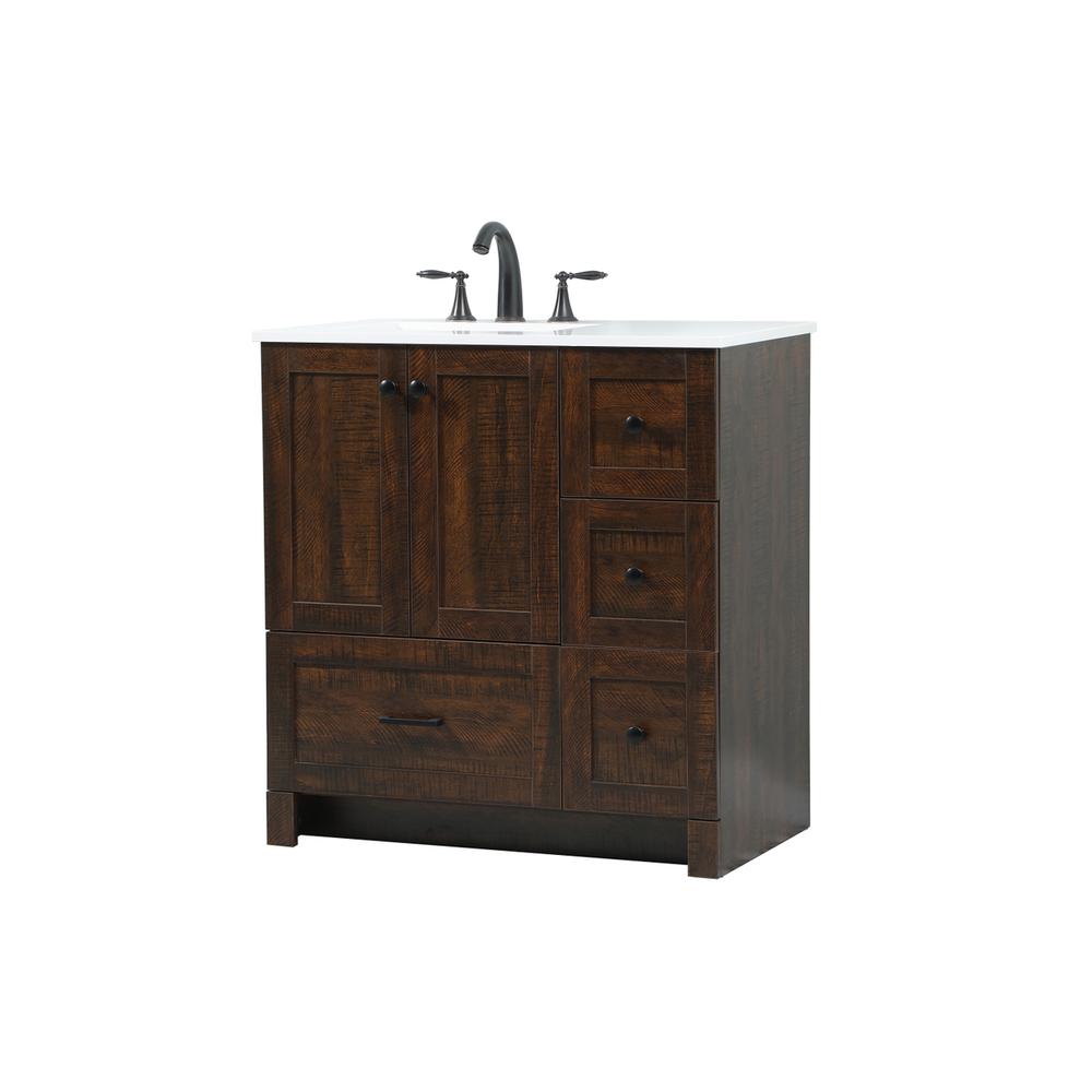 32 inch Single bathroom vanity in expresso. Picture 7