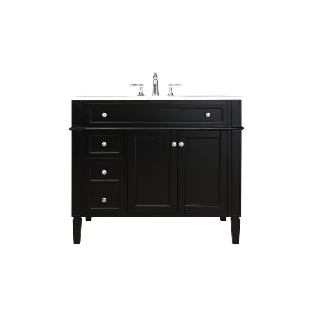 40 inch Single bathroom vanity in Black. Picture 1