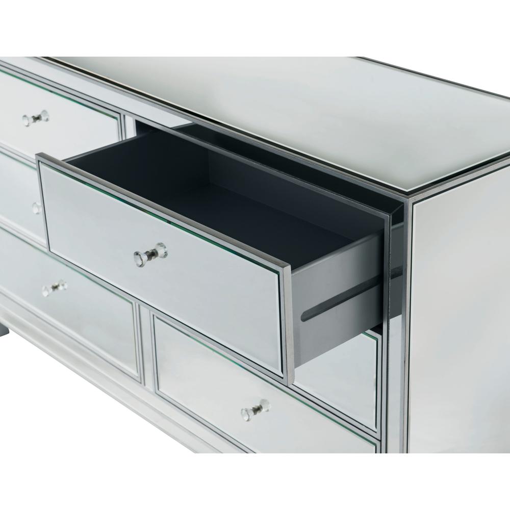 Dresser 6 drawers 60in. W x 18in. D x 32in. H in antique silver paint. Picture 6