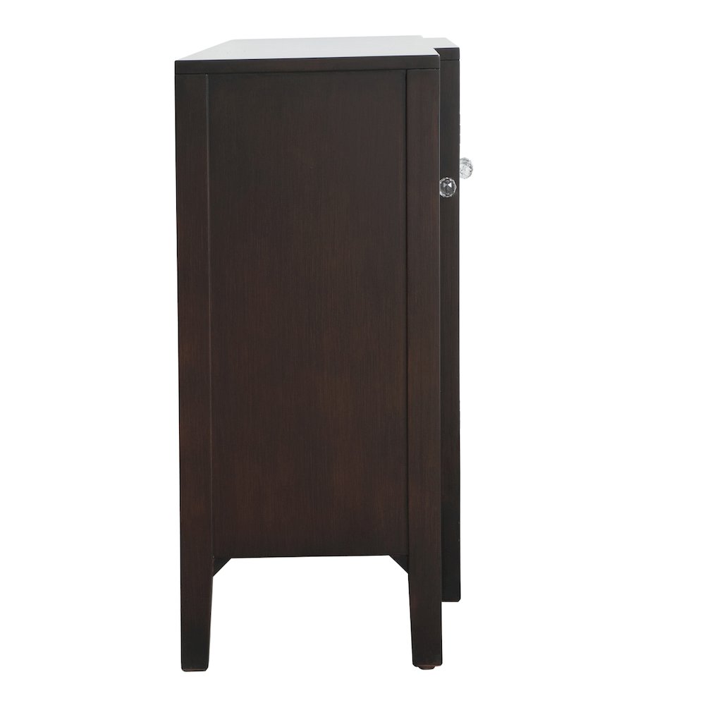 60 Inch Mirrored Credenza In Dark Walnut. Picture 9