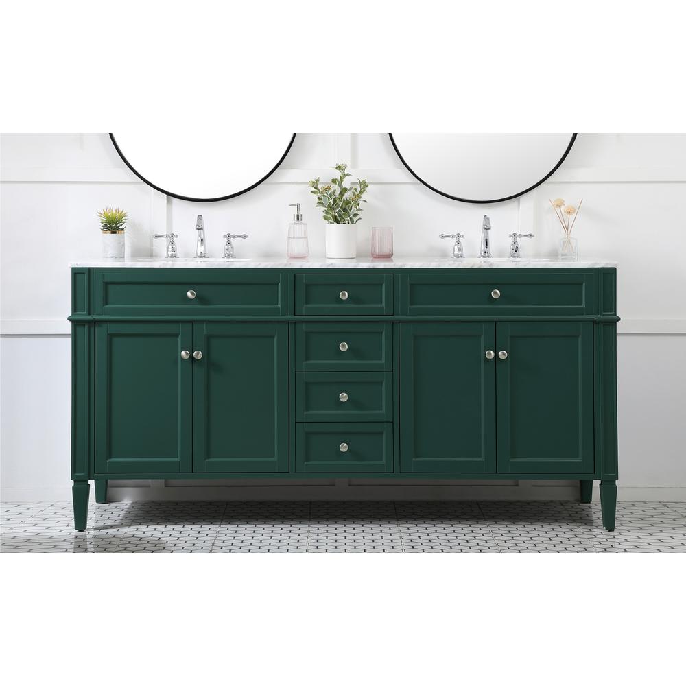 72 inch double bathroom vanity in green. Picture 14