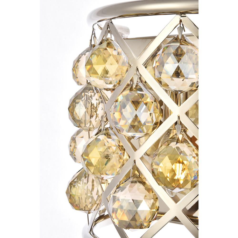 Madison 1 light polished Nickel Wall Sconce Golden Teak. Picture 5