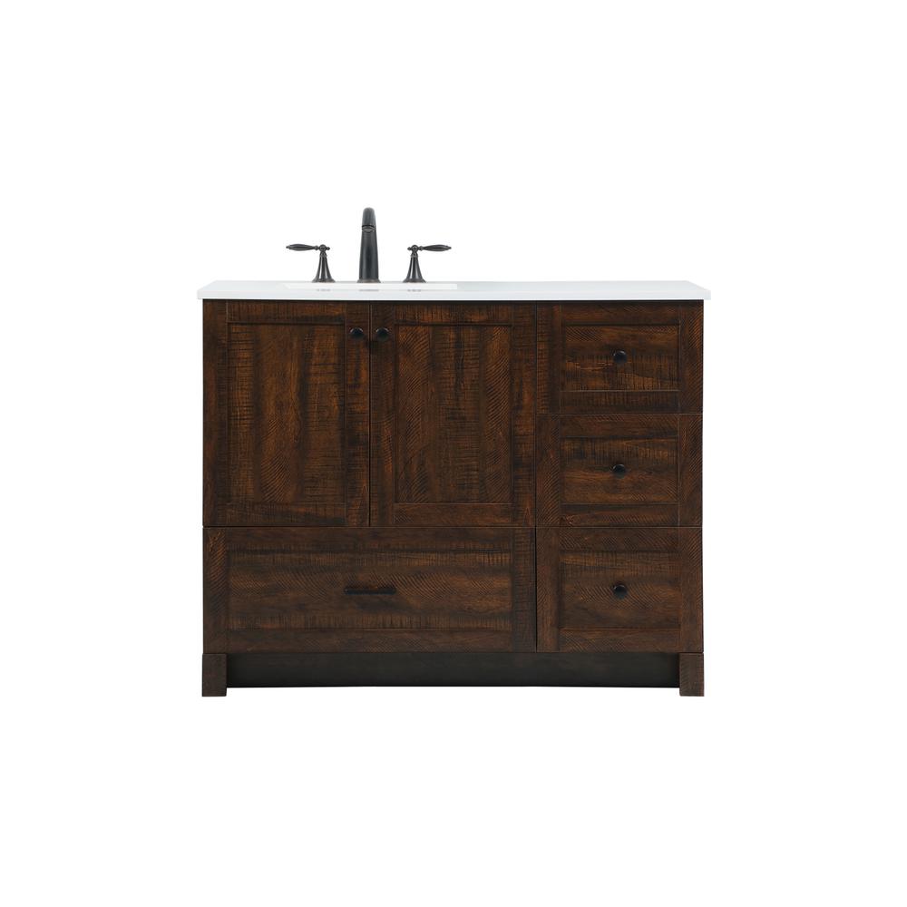 42 inch Single bathroom vanity in expresso. Picture 1