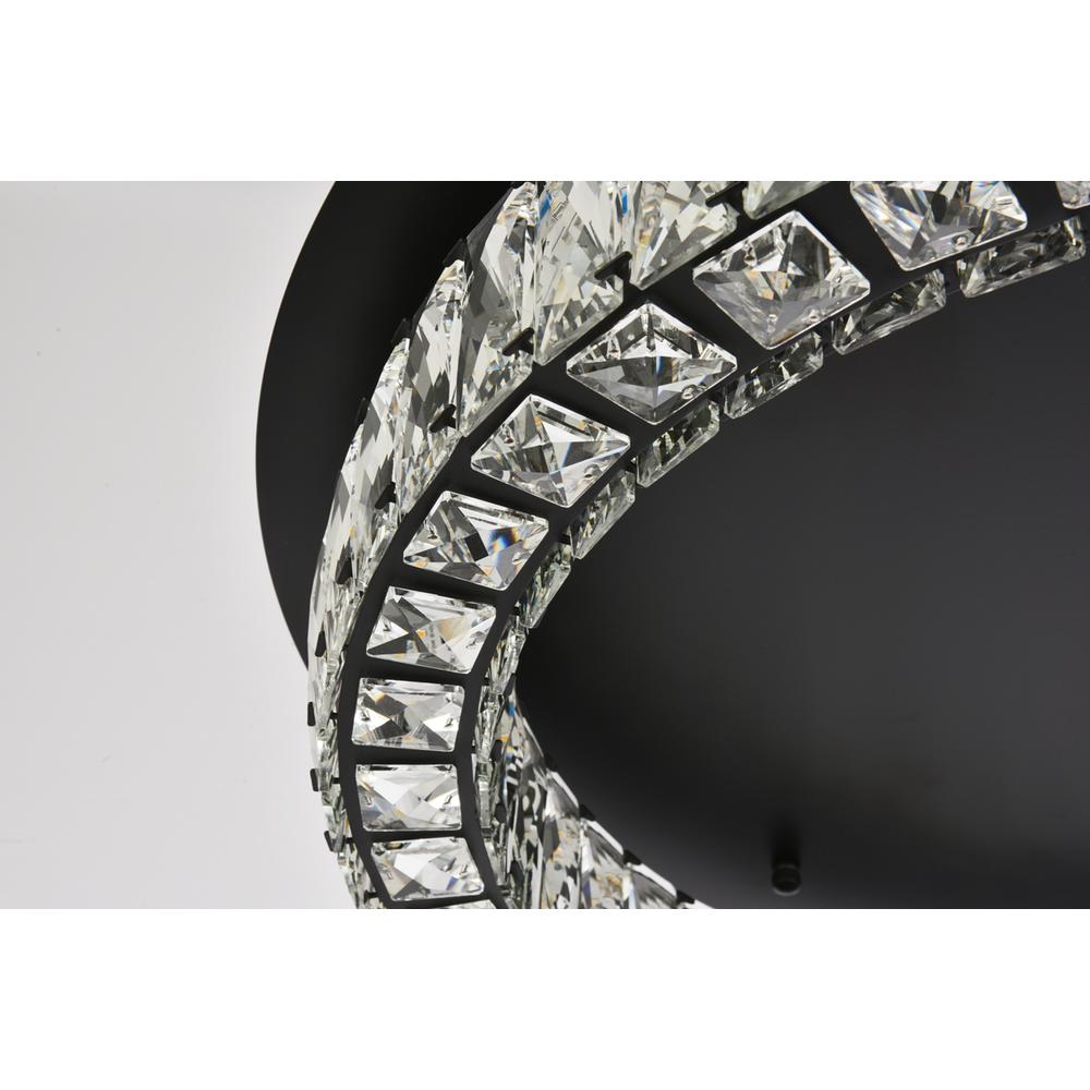 Monroe 26 inch LED Single flush mount in black. Picture 4