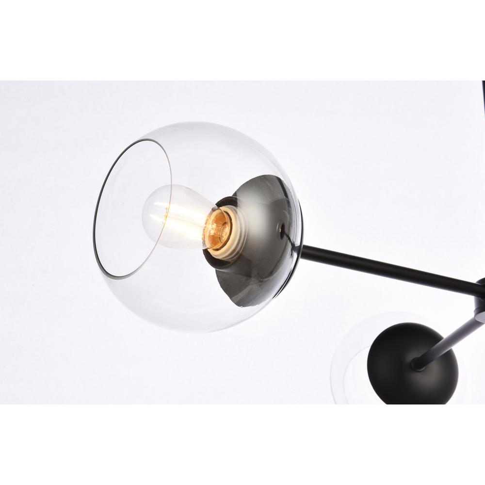 Briggs 32 inch pendant in black with clear shade. Picture 4