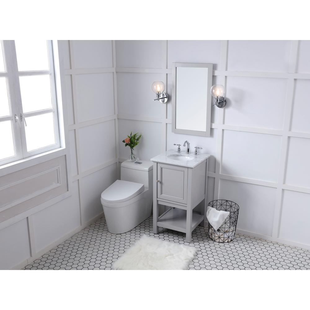 19 in. Single bathroom vanity set in Grey. Picture 10