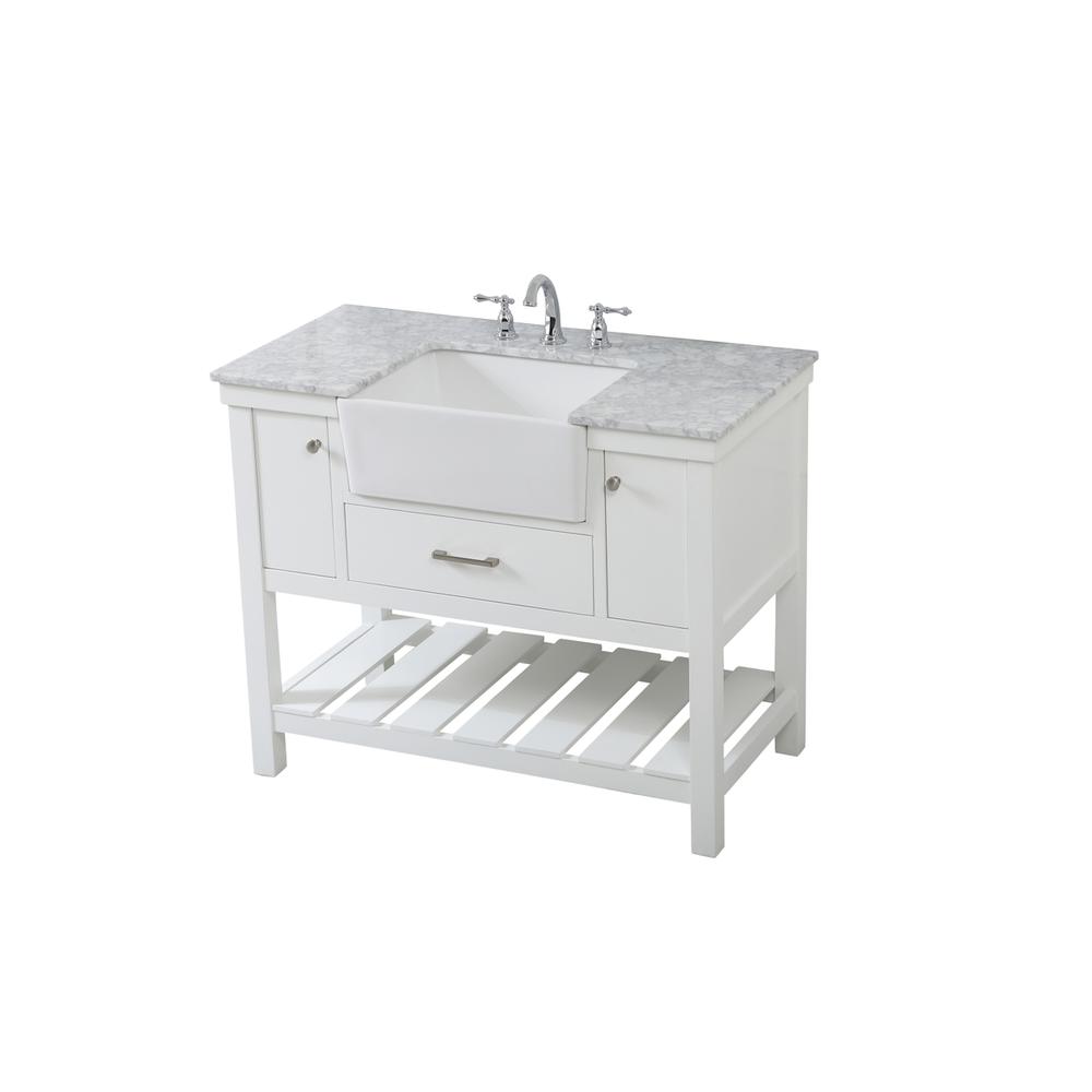 42 inch Single bathroom vanity in white. Picture 8