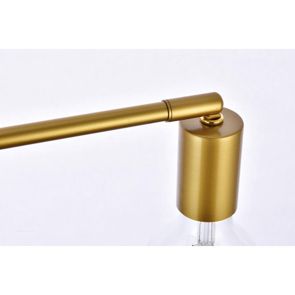 Zane 2 lights brass flush mount. Picture 4
