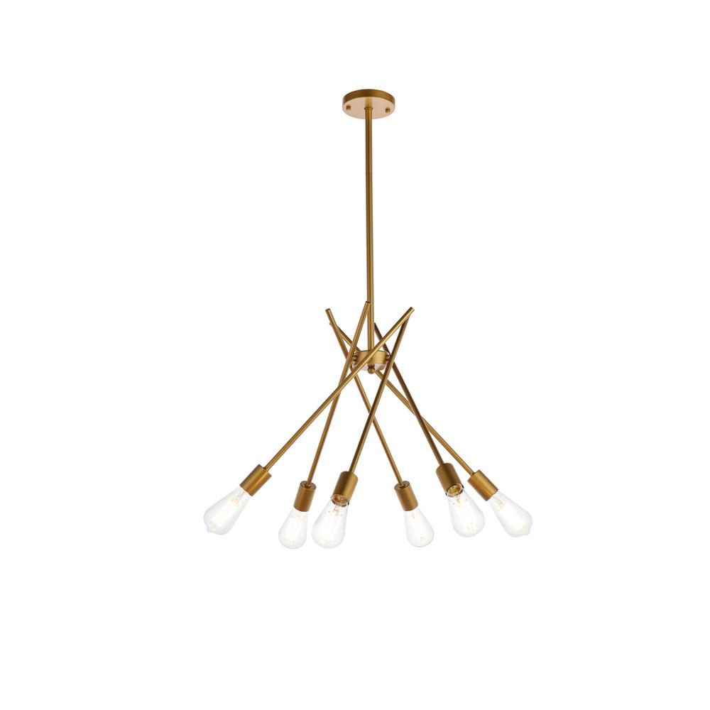 Lucca 23 inch pendant in brass. Picture 1