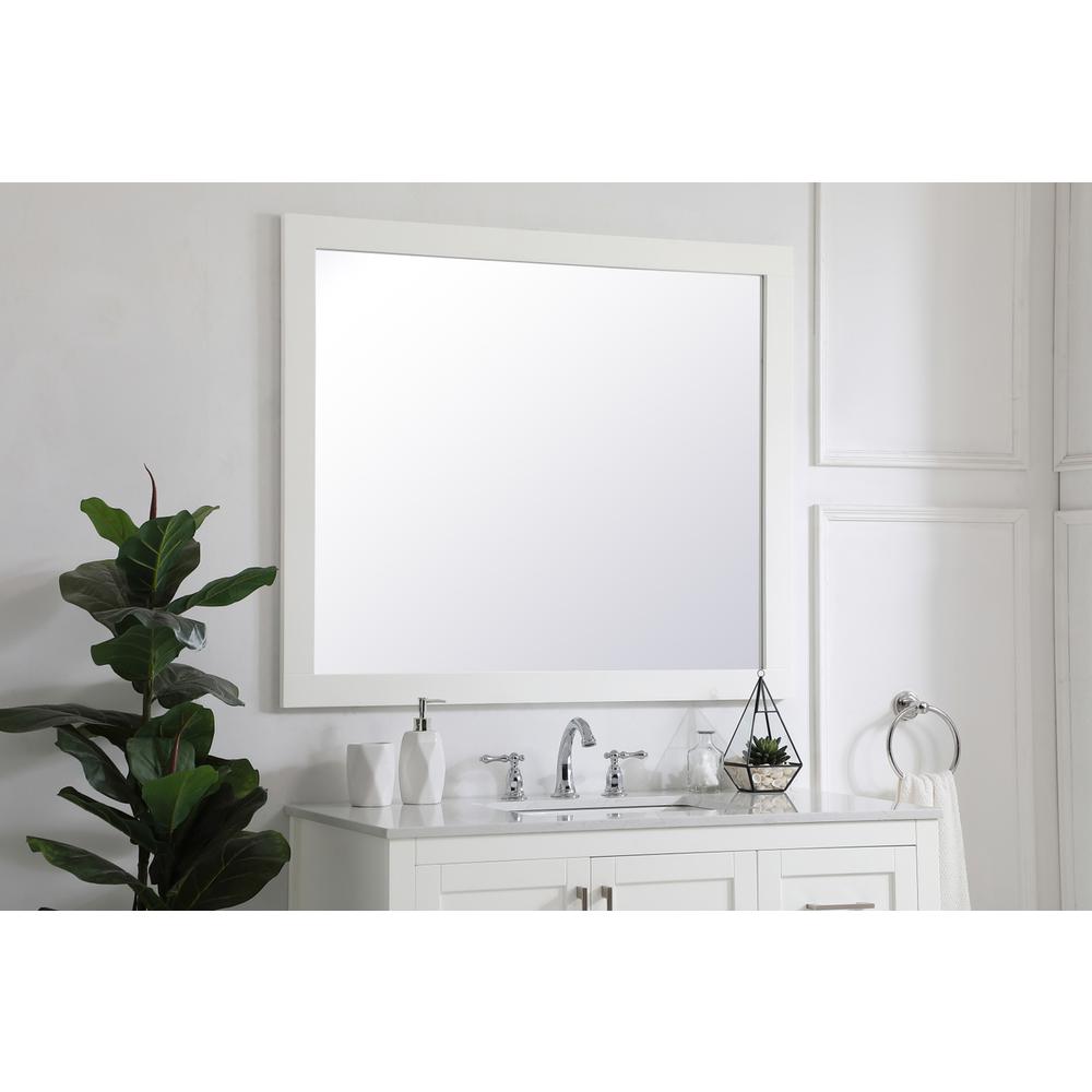 Aqua rectangle vanity mirror 42 inch in White. Picture 2