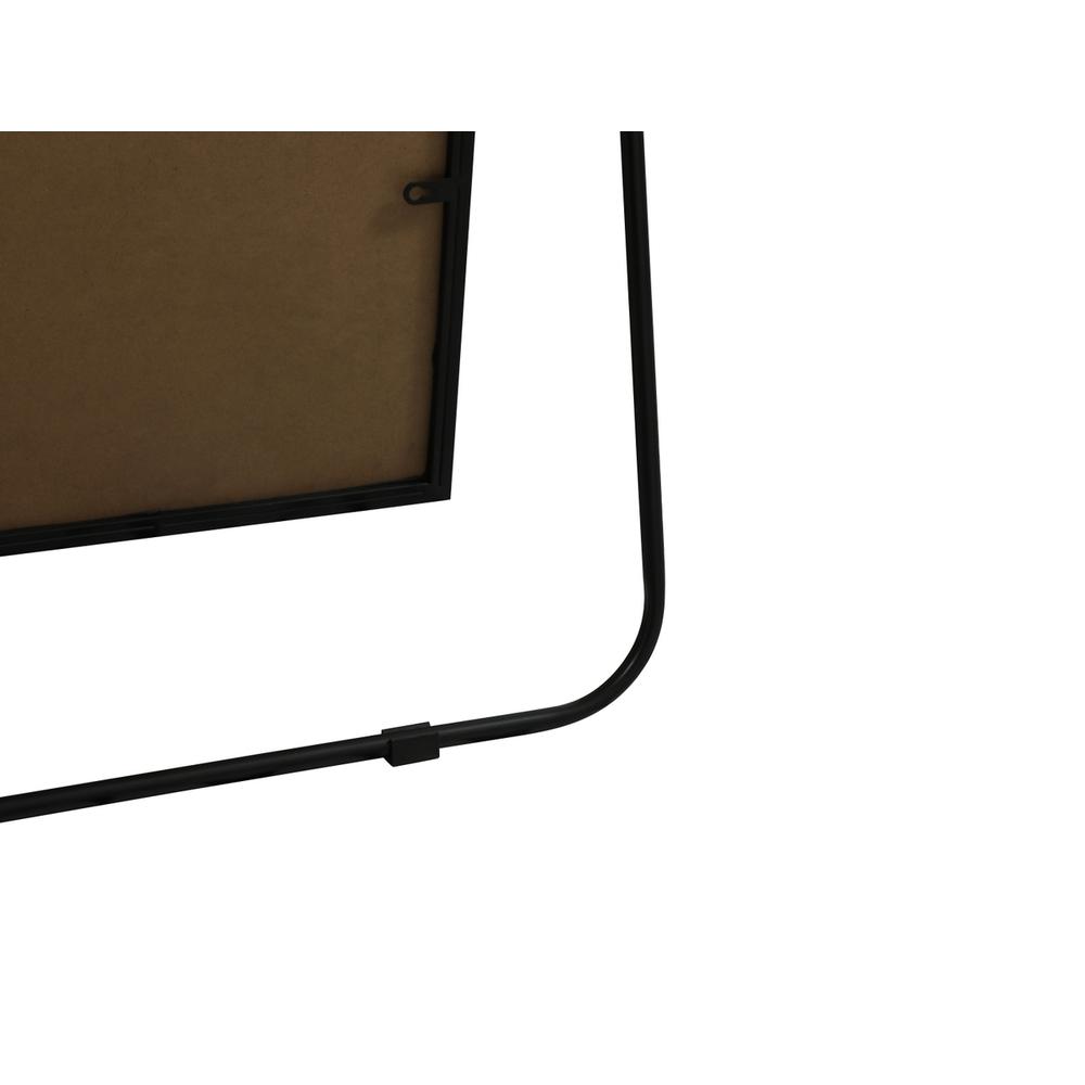 Metal Frame Rectangle Full Length Mirror 30x72 Inch in Black. Picture 8