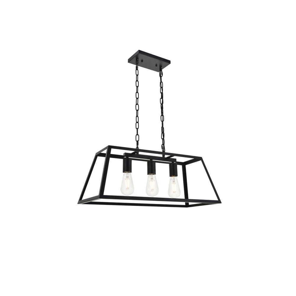 Resolute 3 light black Pendant. Picture 3