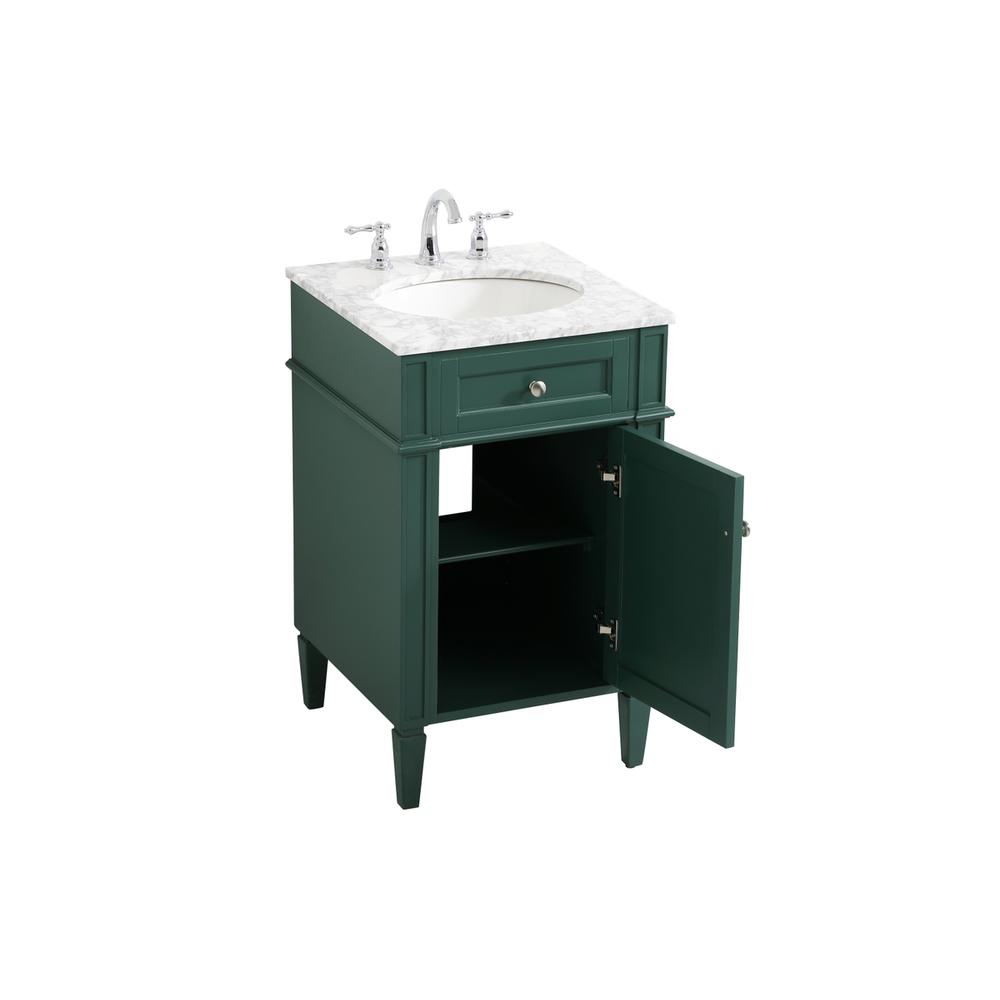 21 inch Single bathroom vanity in green. Picture 9