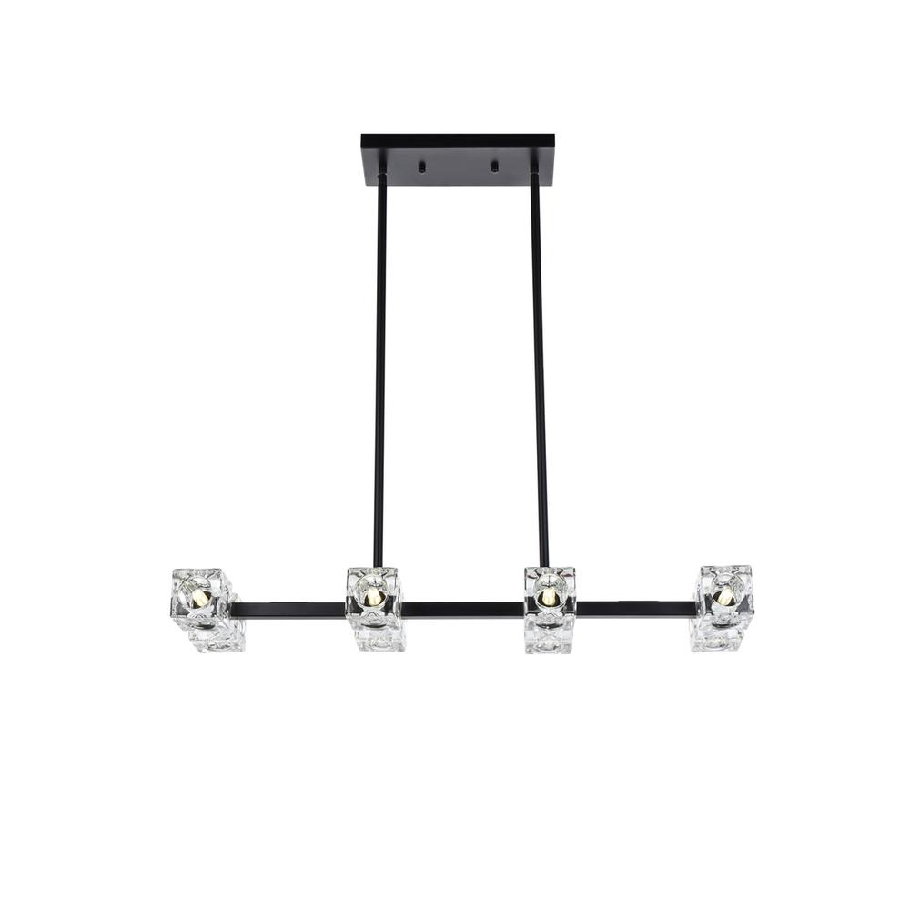 Lyra 30 inch Pendant Light in Black. Picture 1