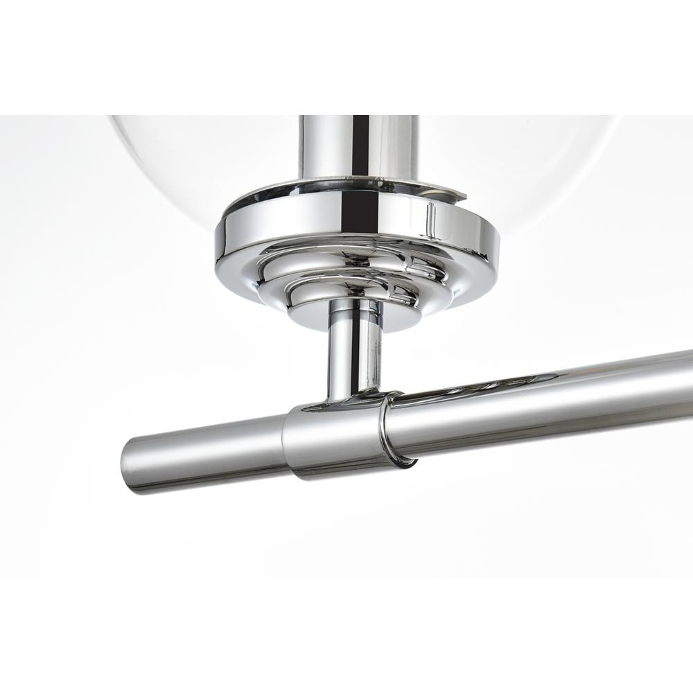 Ingrid 4 light Chrome and Clear Bath Sconce. Picture 4