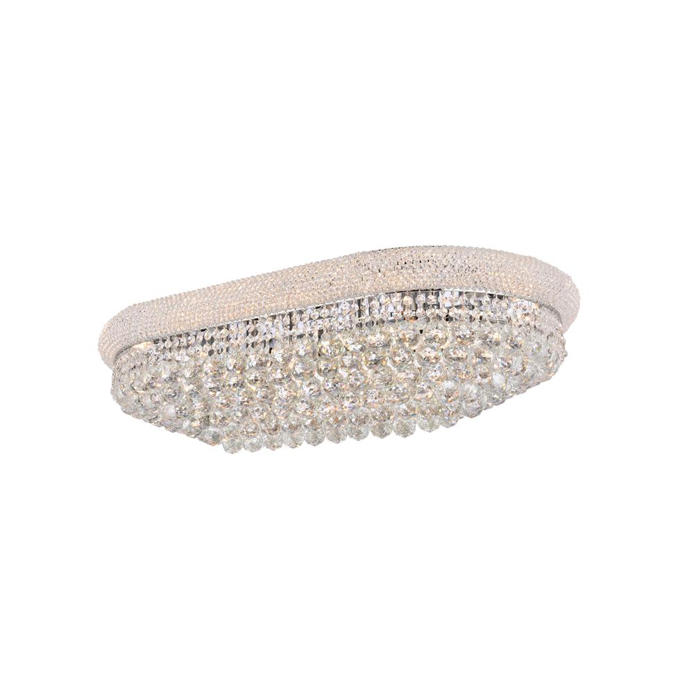 Primo 18 light Chrome Flush Mount Clear Royal Cut Crystal. Picture 2