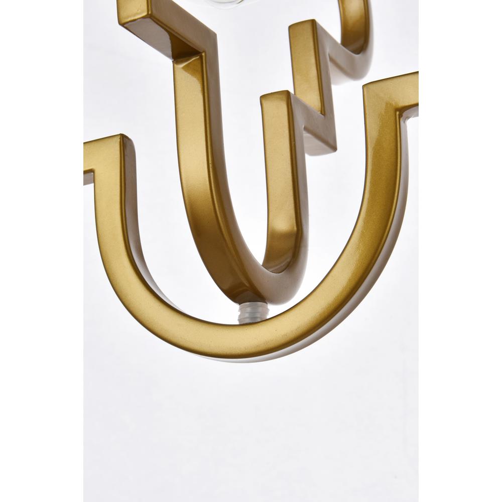 Sandara 1 light pendant in brass. Picture 3