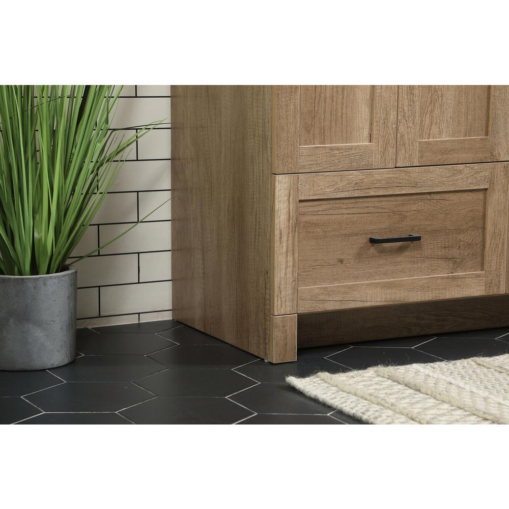 32 inch Single bathroom vanity in natural oak with backsplash. Picture 6