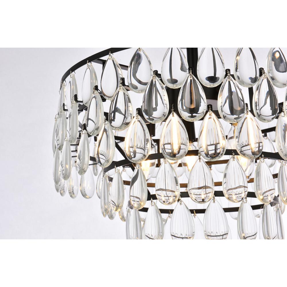 Mila 18 inch flush mount in black. Picture 4