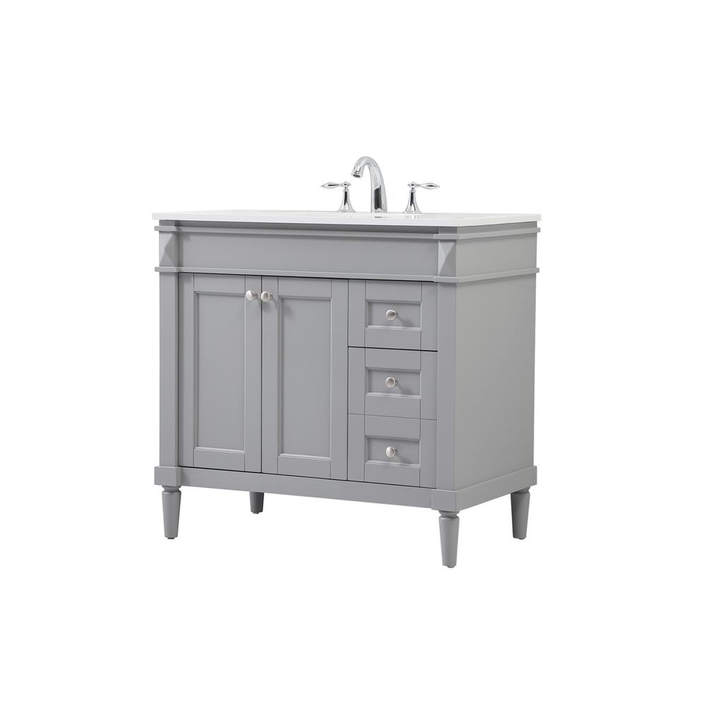 36 inch Single bathroom vanity in grey. Picture 7
