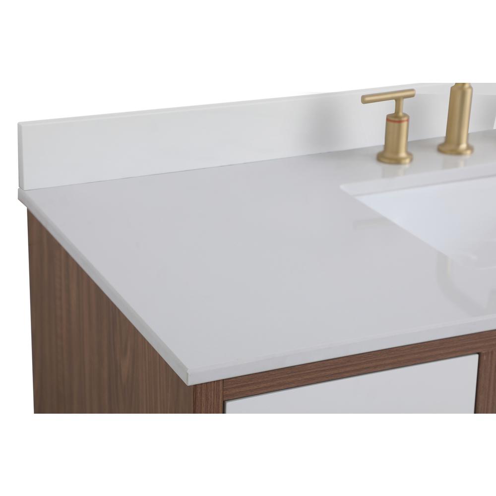 48 inch bathroom Vanity in White with Backsplash. Picture 11