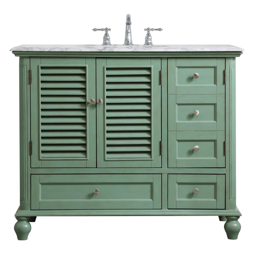 42 inch Single Bathroom Vanity in Vintage Mint. Picture 1