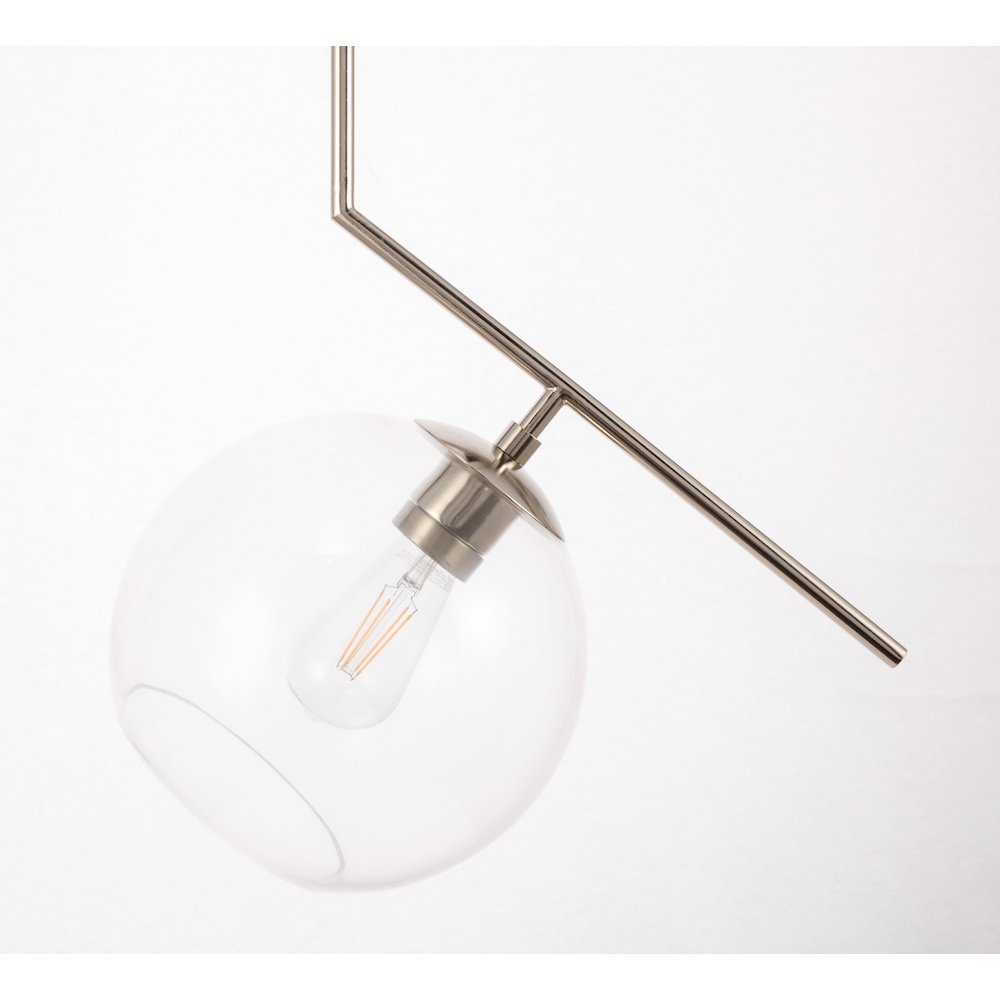 Ryland 1 Light Chrome  And Clear Glass Pendant. Picture 11