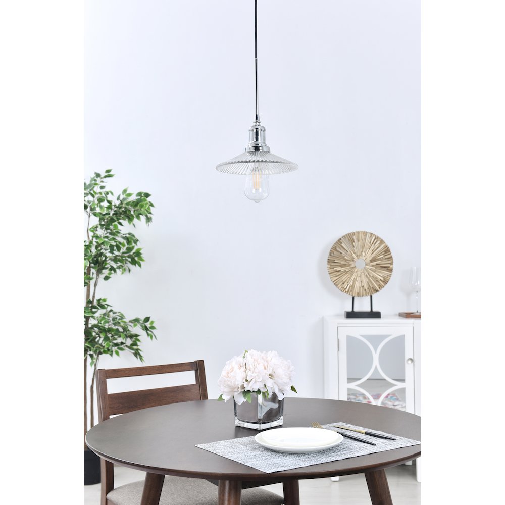 Waltz 1 Light Chrome Pendant. Picture 13