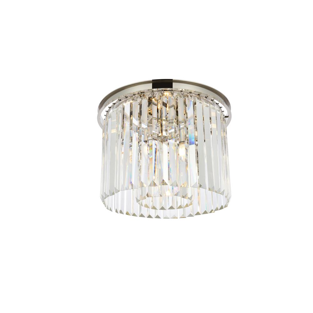 Sydney 6 light polished nickel Flush Mount Clear Royal Cut Crystal. Picture 2