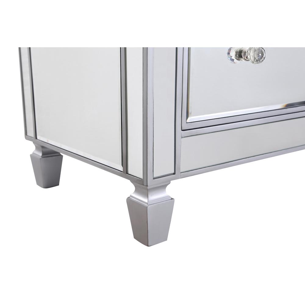 3 Drawer Bedside Cabinet 33 in.x 18 in.x 32 in. in silver paint. Picture 7