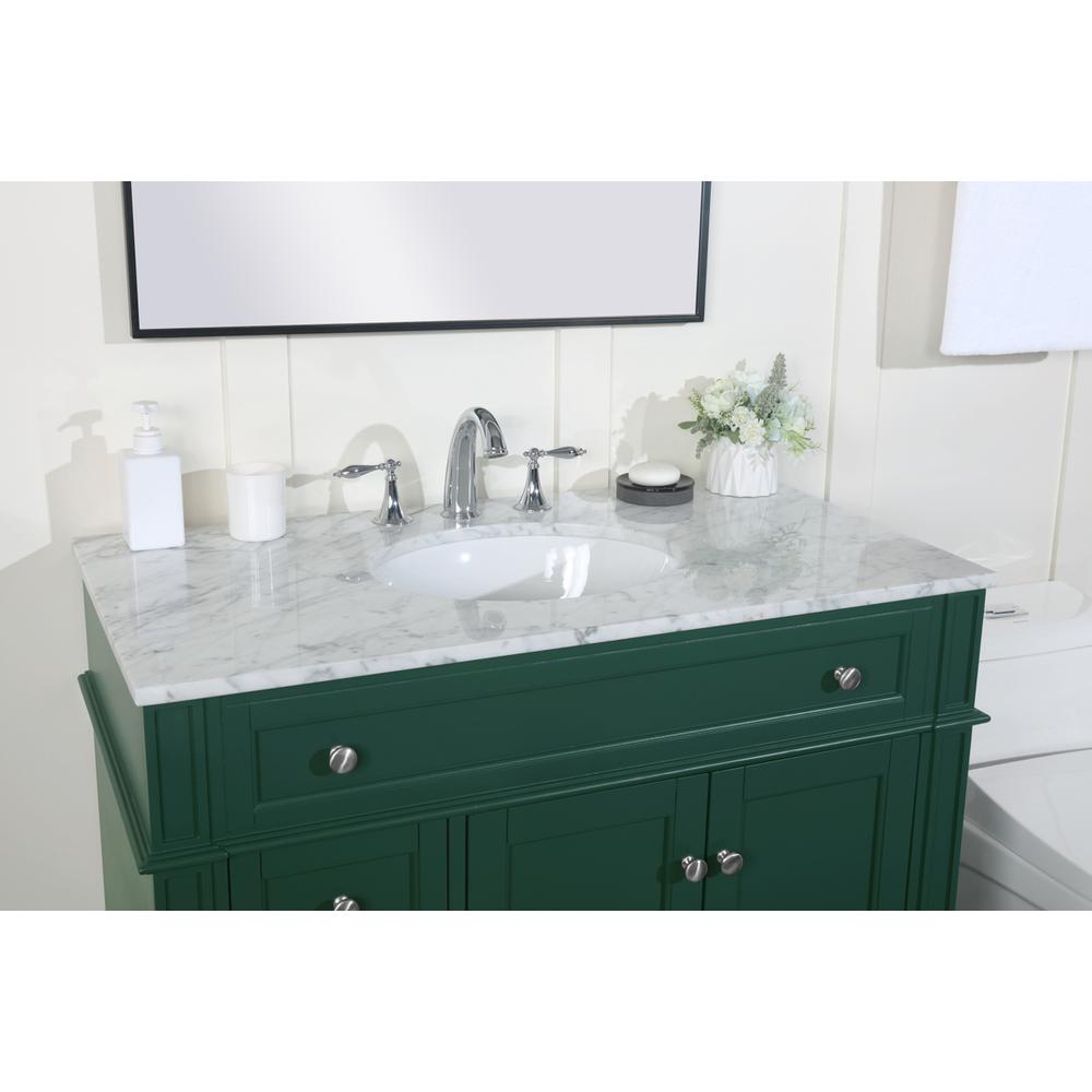 40 inch Single bathroom vanity in green. Picture 5