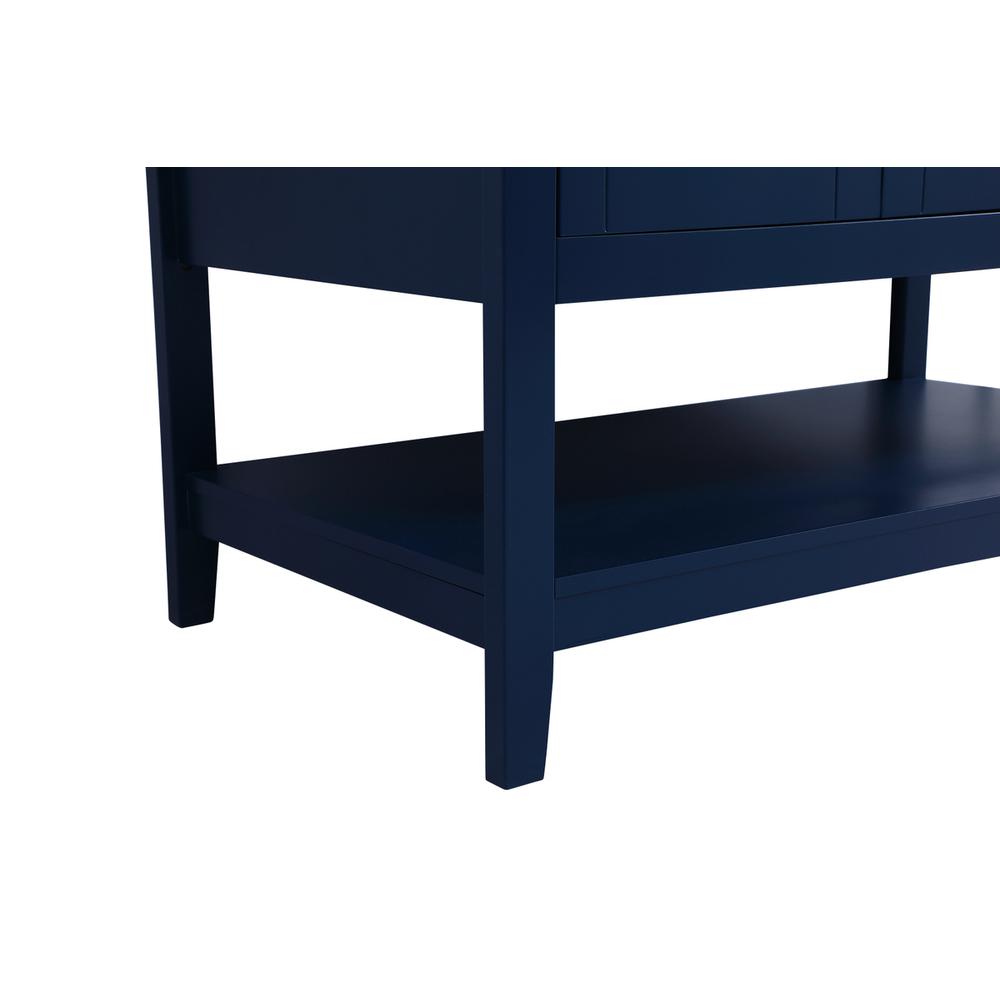 42 inch Single Bathroom Vanity in Blue with Backsplash. Picture 13