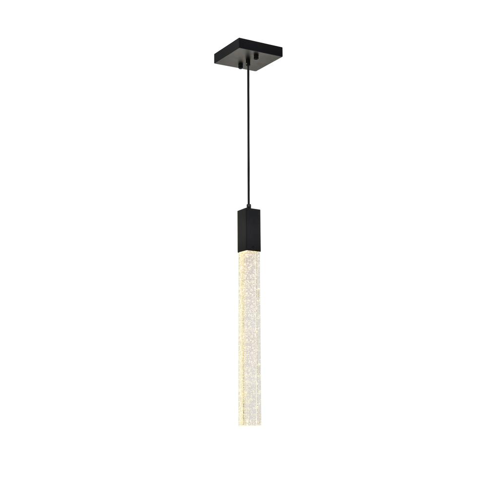 Weston 1 light pendant in black. Picture 1