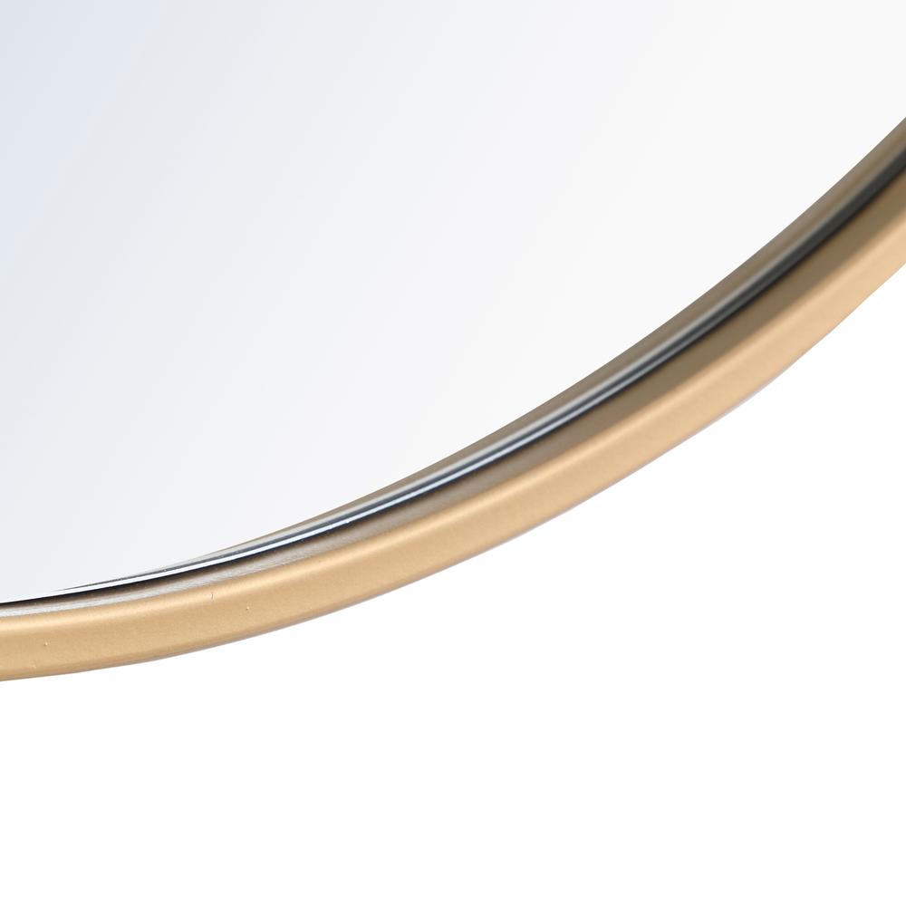 Metal frame Round Mirror 48 inch Brass finish. Picture 6