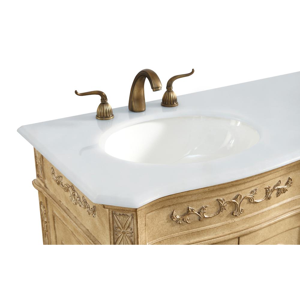 60 inch Double Bathroom vanity in Antique Beige. Picture 6