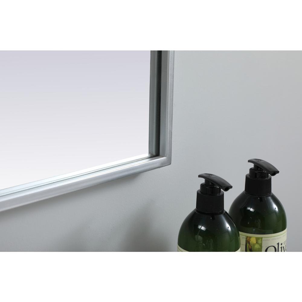 Metal Frame Arch Mirror 22x30 Inch in Silver. Picture 6